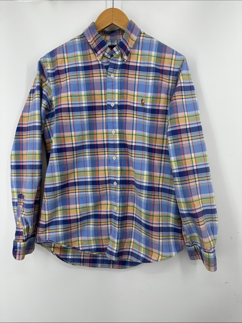 Ralph Lauren Multicolor Plaid Button-Down Shirt - Blue, Yellow, Green